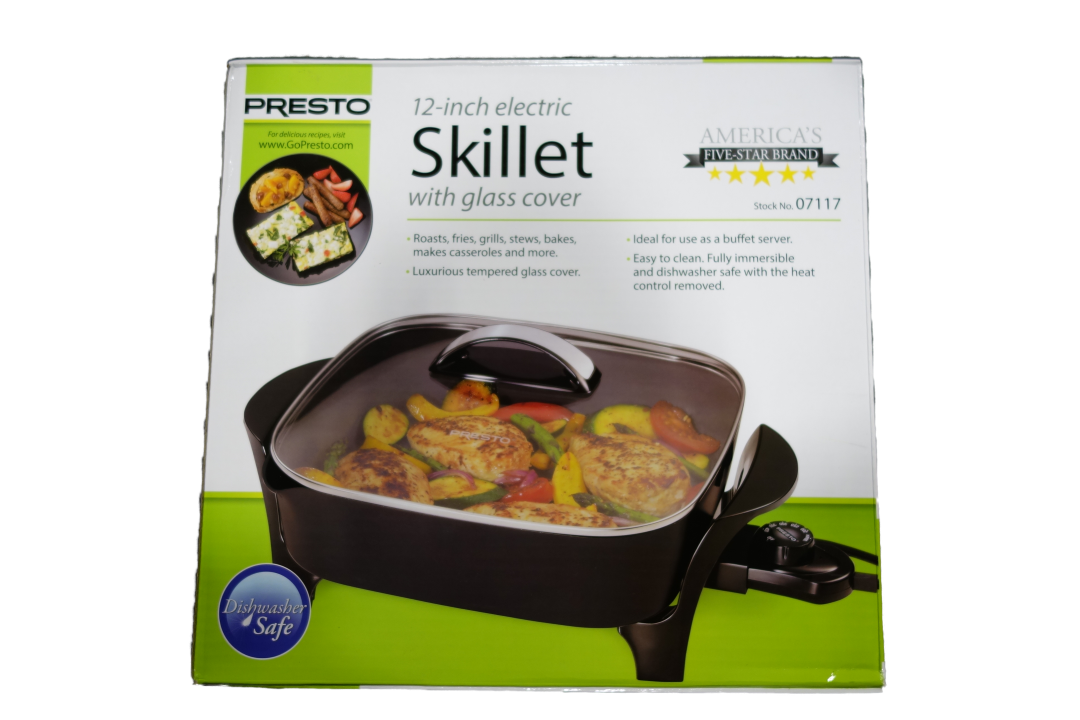 Skillet Electric w Glass Cover 12" nq
